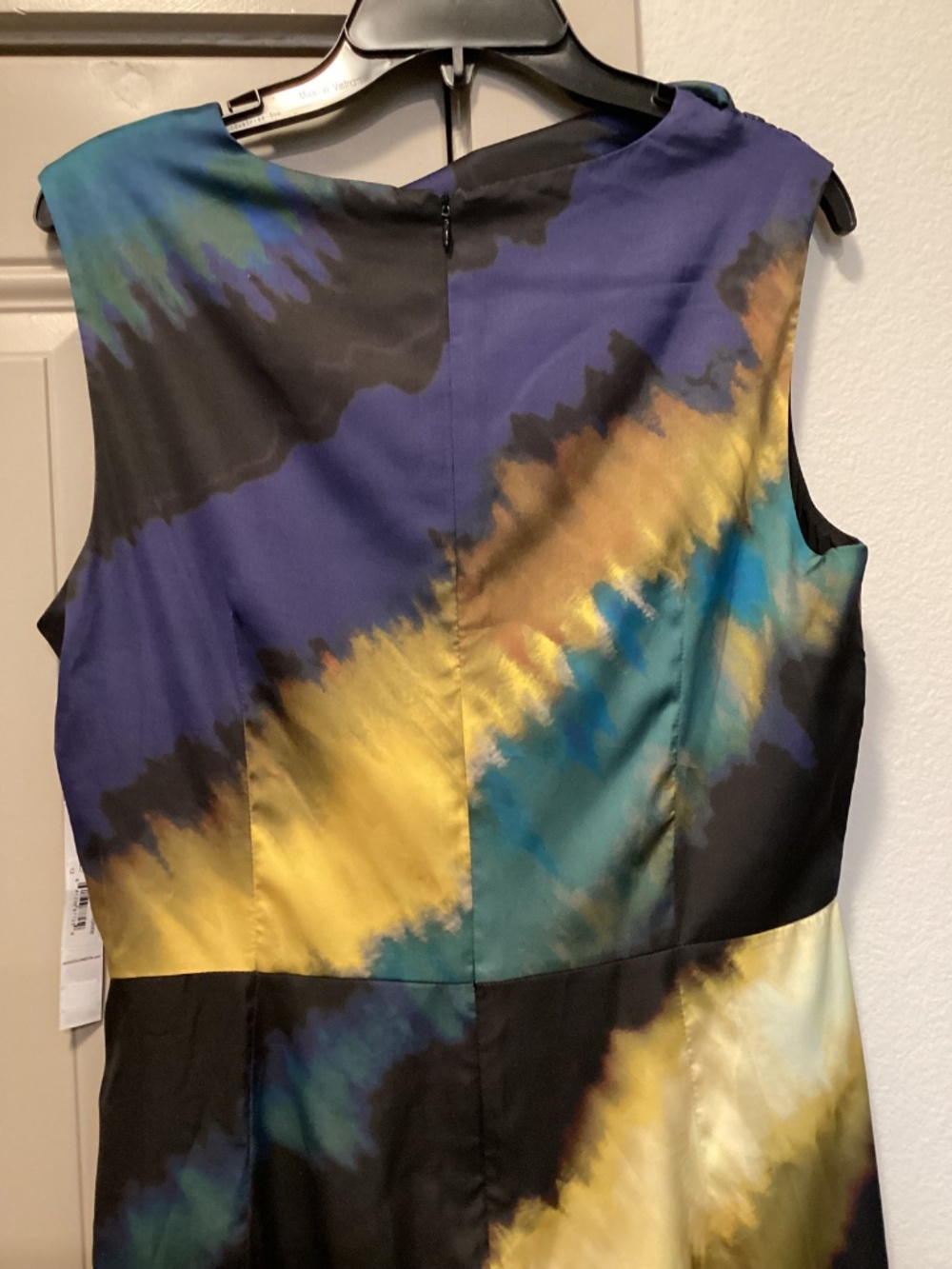 Maggy London Ruched Asymmetric Hem Midi Dress, size 12 - Picture 8 of 13